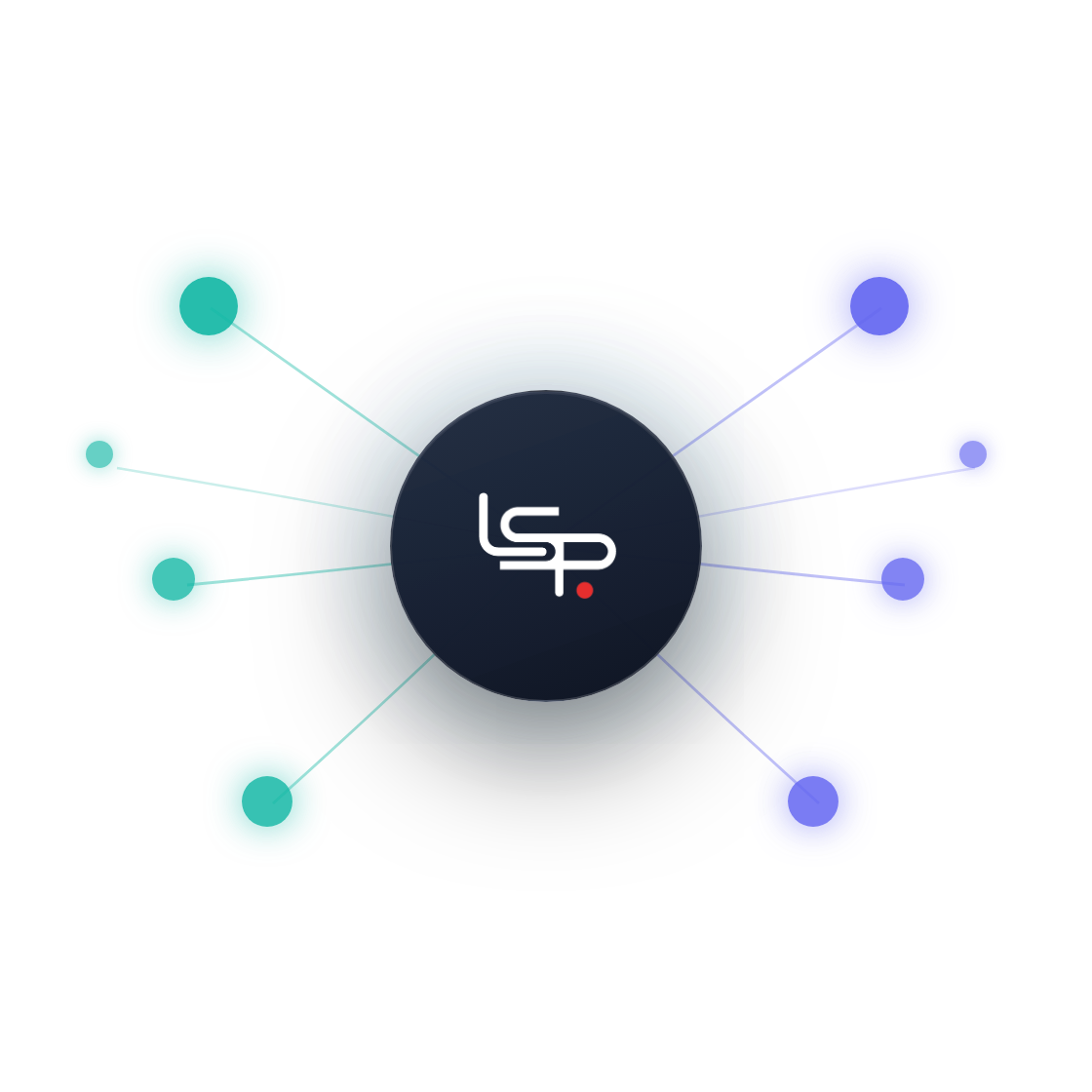 Two connected ecosystems — healthcare and accommodation — linked through the LSP platform