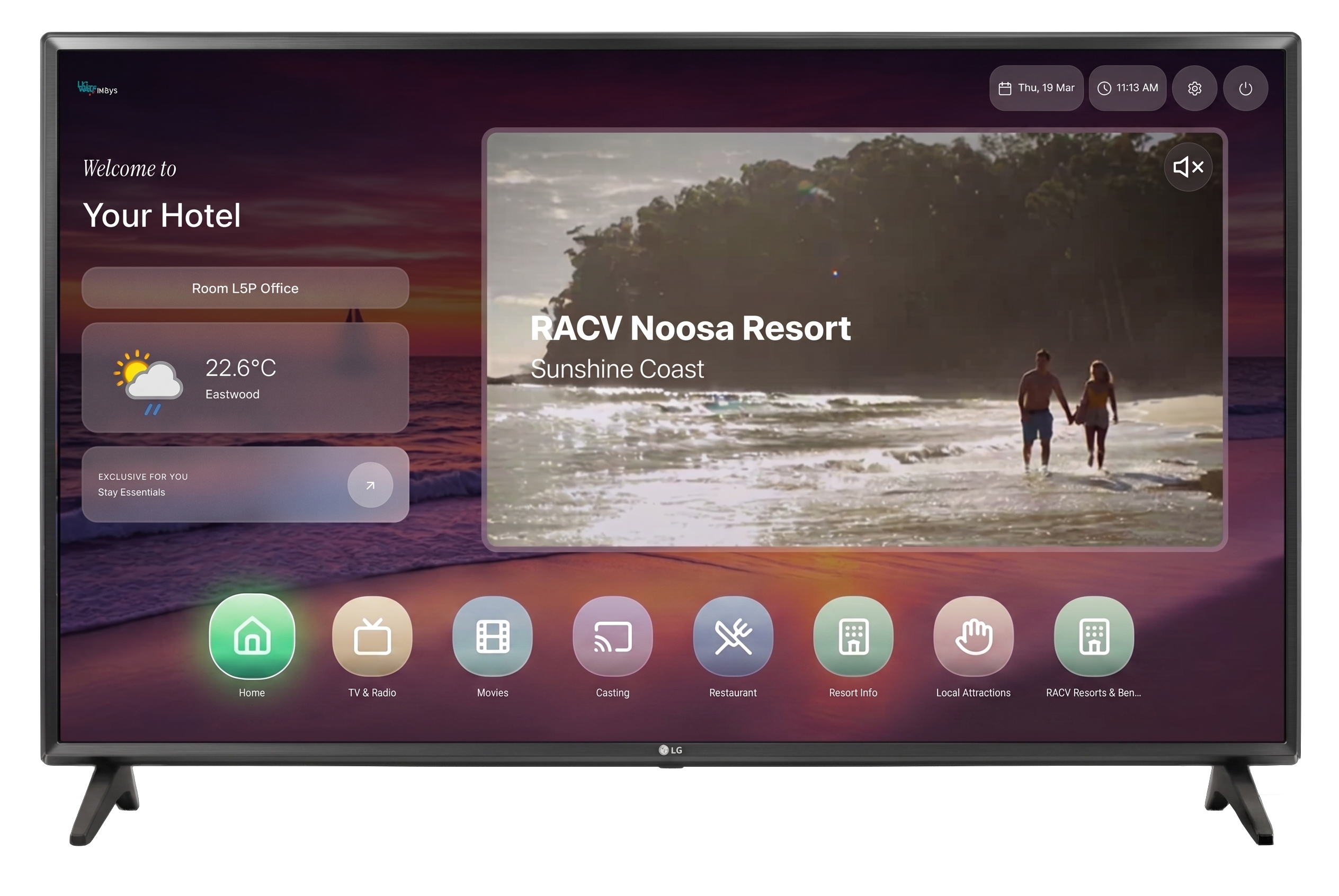LSPstay hotel room guest interface